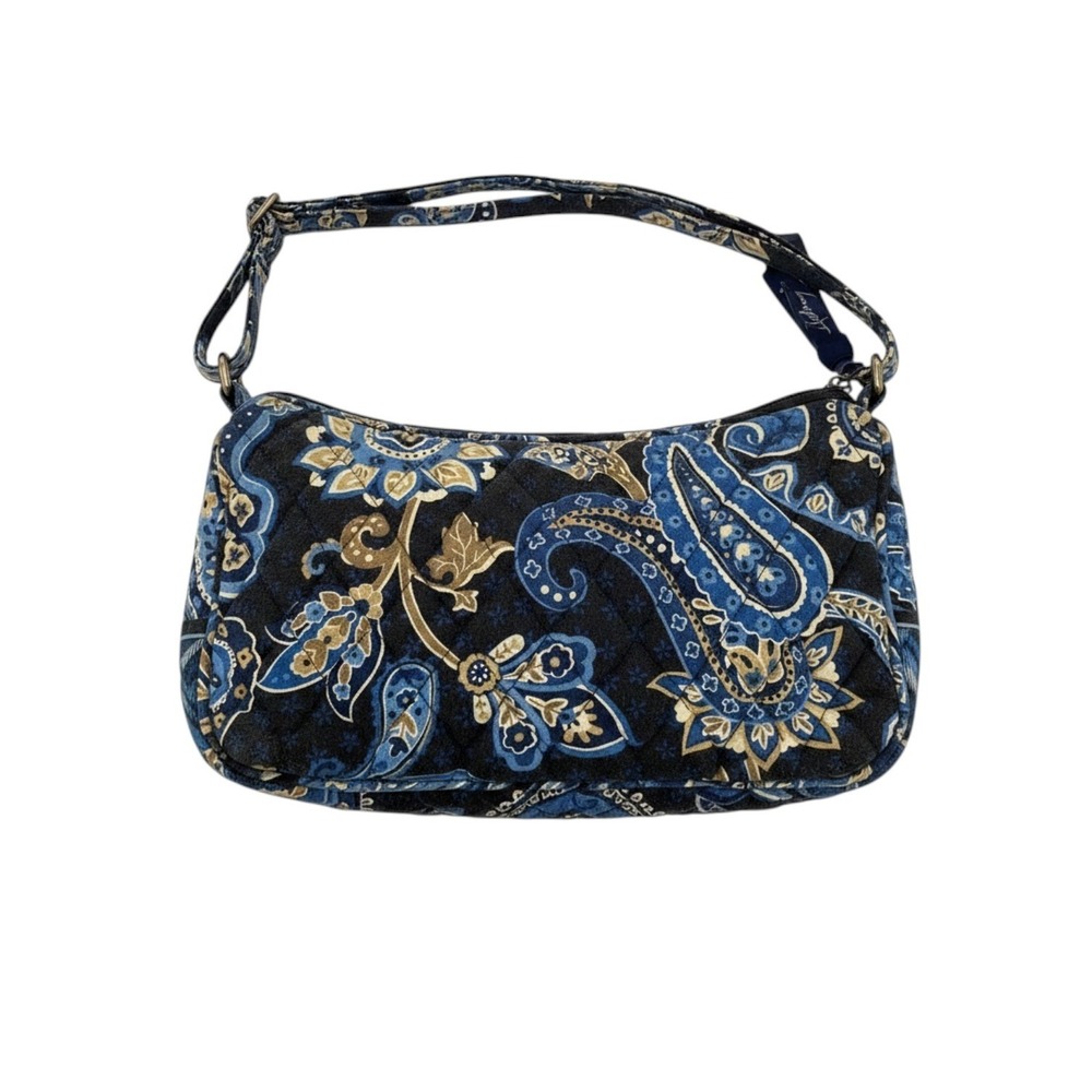Vera Bradley Crossbody Bag Womens Small Blue Paisley Quilted Cotton USA Made